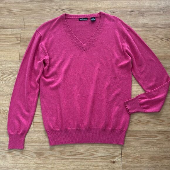 Modo International Womens Silk Cashmere Sweater Small Pink Luxery Soft Cozy Warm - Picture 1 of 4